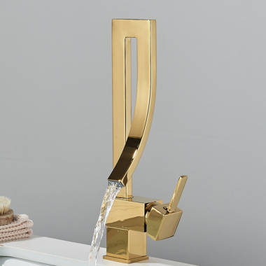 LOONGFIELD Waterfall Bathroom Sink Faucet | Wayfair